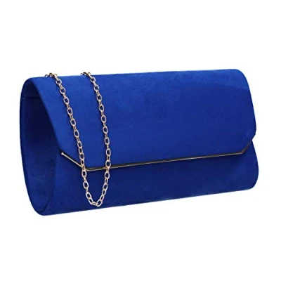 Abbildung von SwankySwans Damen Anny Suedette Überschlag Clutch, Sling Bag, königsblau