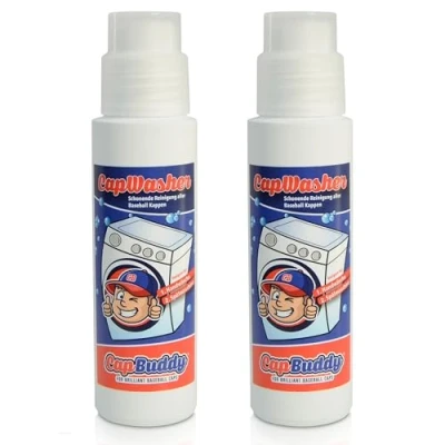 Abbildung von Cap Buddy Washer Doppelpack Waschmittel zur schonenden Kappenreinigung Aller Baseballmützen besonders geeignet vorreinigung im Capbuddy für die Spülmaschine