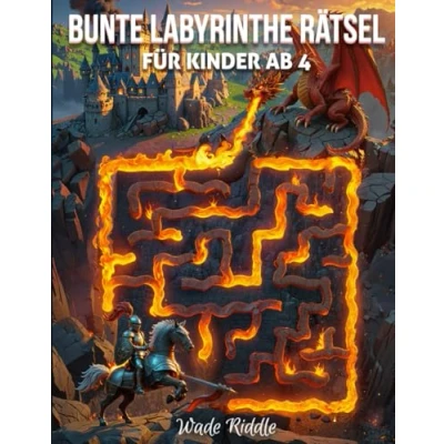 Abbildung von Bunte Labyrinthe Rätsel für Kinder ab 4: Das große Labyrinth Buch mit Wunderschönen Illustrationen, ein Vorschule Rätselheft 4, 5, 6 Jahren