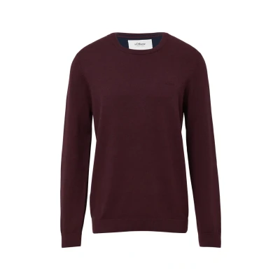 Abbildung von s.Oliver MIT Logostickerei Strickpullover, Herren, Größe: 3XL, Lila