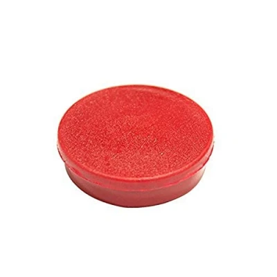 Abbildung von Bi Office Magnete, 10 Stück, rund, Durchmesser 30 mm, Farbe: Rot, IM130509
