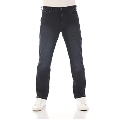 Abbildung von Wrangler Herren Jeans Regular Fit Texas Stretch Hose Blau Authentic Straight Jeanshose Denim Baumwolle Blue w33, Farbe: Smoke Blue, Größe: 33W / 36L