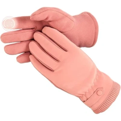 Abbildung von Kingmate Thermo Handschuhe Damen Winter Outdoor Fahrradhandschuhe, Warm Fleece in den Laufhandschuhe mit Touchscreen Funktion, Farbe: Rosa