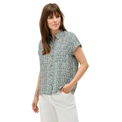 Abbildung von Cecil Gemusterte Hemdbluse, Damen, Größe: XS, Grün