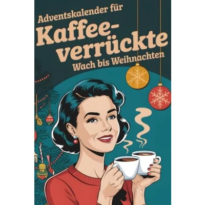 Abbildung von Adventskalender für Kaffeeverrückte: 24 Tage Spaß mit Rätseln, Challenges, Rezepten und Geschenkideen, Kaffeebohnen Horoskop, inspirierende Zitate vieles mehr
