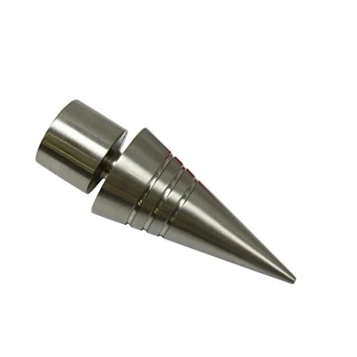 Abbildung von Gardinia 10011164 Endknopf/Endstück Spitze für Gardinenstangen, Serie Chicago, Durchmesser 20 mm, edelstahloptik