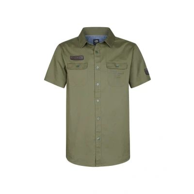 Abbildung von Petrol Industries Artwork Shirt NOVA Hemd, Herren, Größe: Small, Dusty army