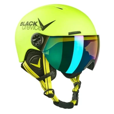 Abbildung von Black Crevice Kinder Visierhelm Leogang, neon gelb, 48 52 cm…