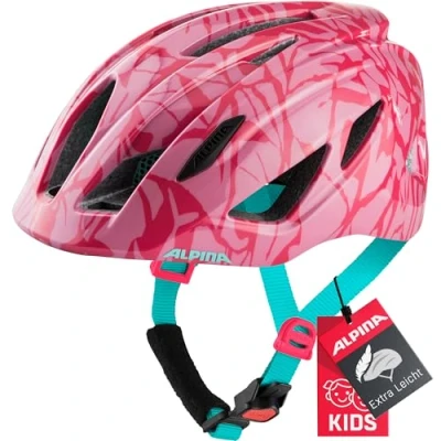 Abbildung von ALPINA PICO Leichter, Optimal Klimatisierter &amp; Bruchfester Fahrradhelm Mit Fliegennetz Für Kinder, pink sparkel gloss, 50 55 cm