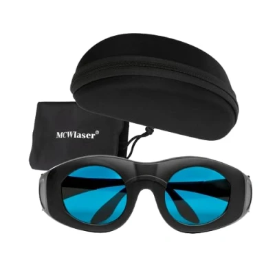 Abbildung von MCWlaser Laserschutzbrille OD6+ 600nm 1100nm DIR L6 laser Safety Glasses Goggles für ND:YAG, Dioden 694nm 755nm 808nm 980nm 1064nm breites Spektrum kontinuierliche Absorption Typ EP 14 style 4