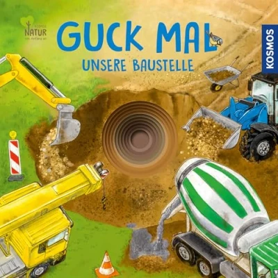 Abbildung von Guck mal unsere Baustelle: die erfolgreiche Reihe Mit beliebten Baustellenfahrzeugen wie Bagger, Kran und Lastwagen, für allerkleinsten Bauarbeiter! einem Schatz am Ende.