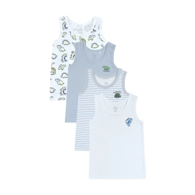 Abbildung von Chicco 4 Pieces Unterhemd/shirt für Kinder, Größe: 128, White