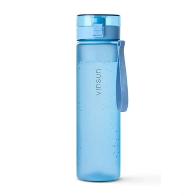 Abbildung von VINSUN Trinkflasche 1L hell blau auslaufsicher, Kohlensäure geeignet, BPA frei, Tritan, Einhandbedienung Leichte Wasser Flasche für Sport, Schule, Uni, Fahrrad