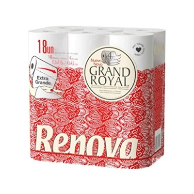 Abbildung von Renova Grand Royal Toilettenpapier, 18 Rollen Premium XXL, 4 Schichten, Weichheit und Widerstandsfähigkeit