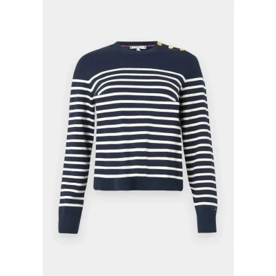 Abbildung von Tommy Hilfiger Strickpullover, Damen, Größe: Small, White
