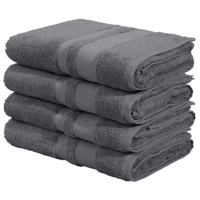 Abbildung von OTTO home Duschtücher "Vanessa, 4 Duschtücher, 70x140cm, in Standard- und Premium-Qualität" Handtücher mit Bordüre, 100% Baumwolle, einfarbig, weich