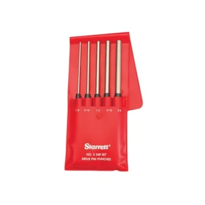 Abbildung von Starrett S248PC Erweiterter Laufwerksstift Lochersatz, 1/8&quot; 3/8&quot; Stiftdurchmesser, 8&quot; Gesamtlänge, 3 1/2&quot; Stiftlänge, in roter Vinyltasche