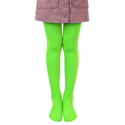 Abbildung von L&amp;K II Mädchen Ballett Strumpfhose Tanzstrumpfhose mit Fuß 80 DEN Blickdicht Mikrofaser Farbig 27251 Apfelgrün 110/116