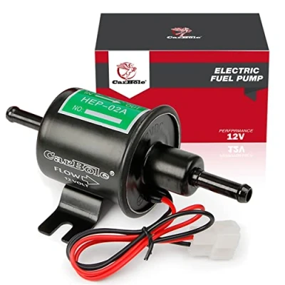 Abbildung von CarBole Universal Elektrisch Kraftstoffpumpe 12V,Benzinpumpe 4 7 PSI,Dieselpumpe,für Benzin und Diesel,mit Reines Kupfer,Hochwertige Leiterplatte (Schwarz)