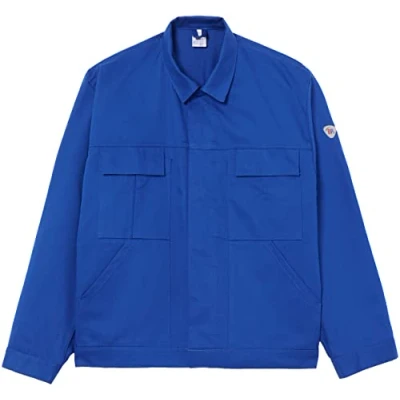 Abbildung von BP Workwear Basic 1485 060 13 Arbeitsjacke Verdeckte Druckknopfleiste Reine Baumwolle Normale Passform Größe: 60/62 Farbe: königsblau