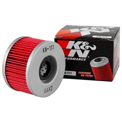 Abbildung von K&amp;N Powersports Ölfilter Kartusche 69x45mm kompatibel mit Honda (KN 111), Rot