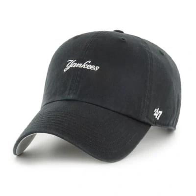Abbildung von &#039;47 MLB NEW YORK Yankees BASE Runner Script Clean UP Unisex Cap, Größe: One Size, Black