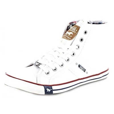 Abbildung von MUSTANG Herren Canvas High Top Sneaker Weiß EU 43
