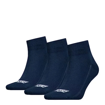 Abbildung von Levi&#039;s Unisex Quarter Socks, Navy, 39/42