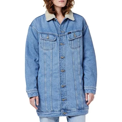 Abbildung von Lee women ELONGATED SHERPA RIDER Denim Jacket, DAY USE, XS
