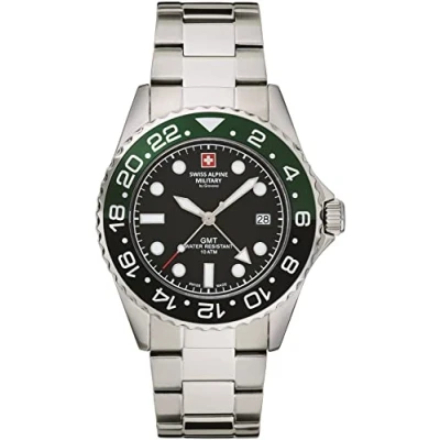 Abbildung von Swiss Alpine Military by Grovana Herren Uhr Analog Quarz 7052.1138SAM Edelstahl