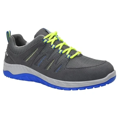 Abbildung von ELTEN Sicherheitsschuhe MADDOX grey blue Low ESD S1P, Herren, Textil, Stahlkappe, leicht, sportlich, Grau/Blau, Größe: 44