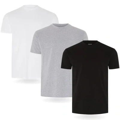 Abbildung von FM London Herren T Shirt (3/5er Pack) Hochwertige Shirts mit leicht tailliertem Design Superweiches aus 100% Baumwolle Stretch für jeden Anlass geeignet