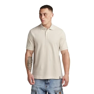 Abbildung von G STAR Essential POLO Poloshirt, Herren, Größe: Medium, Whitebait