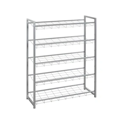 Abbildung von HAKU Möbel Schuhregal alu, Metall Maße: B 80 cm x H 106 T 30 cm, Style: Modern
