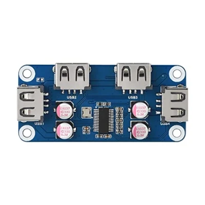 Abbildung von Waveshare USB HUB HAT (B) for Raspberry Pi 4B/3B+/3A+/2B/Zero/Zero W/Zero WH with 4X 2.0 Ports Support 2.0/1.1