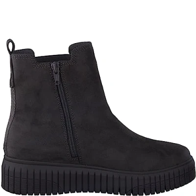 Abbildung von Jana Damen Chelsea Boots Winter Flach Weite H Mehrweite, Grau (Graphite), 37 EU