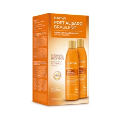 Abbildung von KATIVA postalisado Kit ohne Salz Pakete von 2 Flaschen x 250 ml Total: Shampoo und Spülung 500
