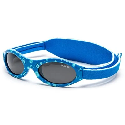 Abbildung von Kiddus Polarisierte Babysonnenbrille für Neugeborene Jungen Mädchen. Von 0 Monaten bis 2 Jahren. 100% Schutz UV400 Sonnenfilter. Silikon Nasensteg. Verstellbares weiches Band. BPA Frei. PREMIUM