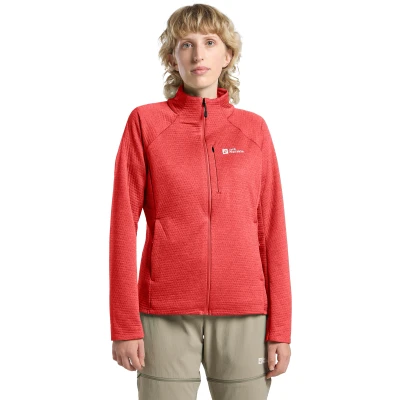 Abbildung von Jack Wolfskin Taiga FZ W Fleecejacke, Damen, Größe: Medium, Vibrant red