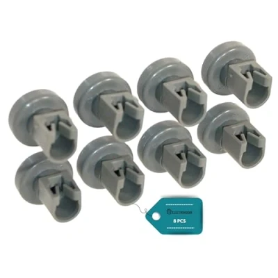 Abbildung von ELECTROHOGAR® Korbrollen Geschirrspüler AEG (8 Stück) Universal Set Oberkorb Kompatibel mit Electrolux, AEG, Küppersbusch, Rex, Juno, Favorit, Privileg, Zanussi