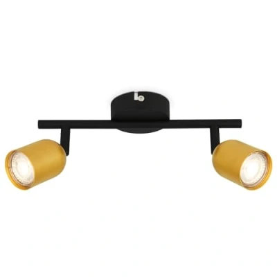 Abbildung von BRILONER Deckenlampe, Deckenleuchte, Lampe, Schwenkbar, Wohnzimmerlampe, Schlafzimmerlampe, Küchenlampe, Schwarz Gold