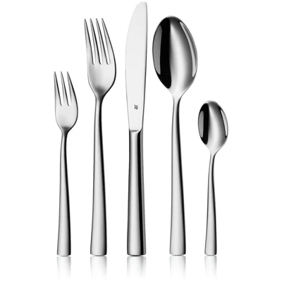 Abbildung von WMF Philadelphia Besteck Set 12 Personen, 60 teilig, Monobloc Messer, Cromargan Edelstahl poliert, glänzend, spülmaschinengeeignet