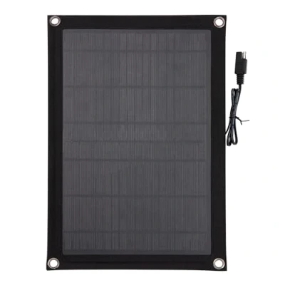 Abbildung von Technaxx 12V 10W Solar Erhaltungsladegerät, Tragbares Solarpanel TX 209 mit Batterieklemmen &amp; Zigarettenanzünderstecker für Batterien von Autos, Motorrädern, Wohnwagen, Traktoren usw.