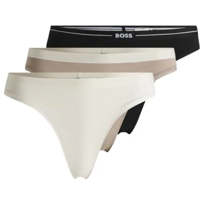 Abbildung von BOSS Thong 3 PACK String, Damen, Größe: XS, Open miscellaneous