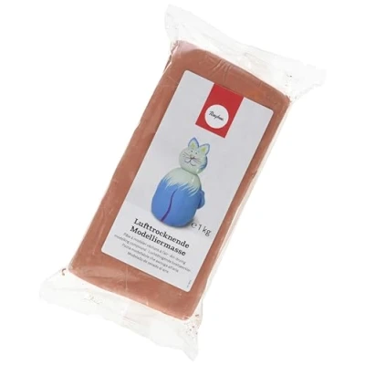 Abbildung von Rayher 3450272 Lufttrocknende Modelliermasse terracotta, 1 kg, gebrauchsfertig, geschmeidig und einfach zu verarbeiten, kein Brennen nötig , tonähnlich, 18.5 x 9.5 3.4000000000000004 cm