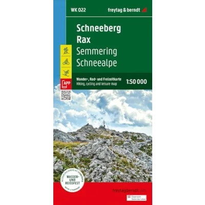Abbildung von Schneeberg Rax, Wander , Rad und Freizeitkarte 1:50.000, freytag &amp; berndt, WK 022: Semmering Schneealpe, mit APP, wasserfest reißfest (freytag berndt Freizeitkarten, Band 22)