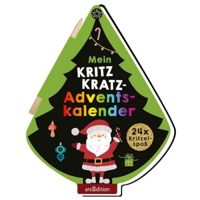 Abbildung von Mein Kritzkratz Adventskalender: 24 x Kritzelspaß Kreativer Kratzelspaß mit Malideen und Holzstift für Kinder ab 5 Jahren