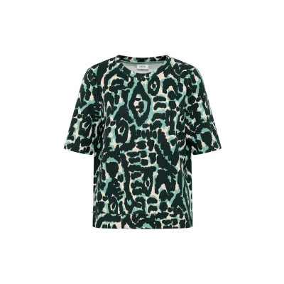 Abbildung von Cecil Touch Tshirt print, Damen, Größe: Large, Grün