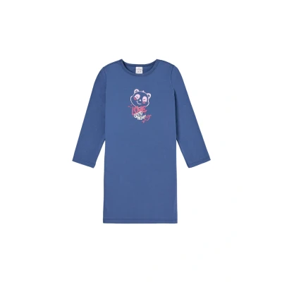 Abbildung von Schiesser Mädchen Langarm Girls World Nachthemd, blau_181820, 128
