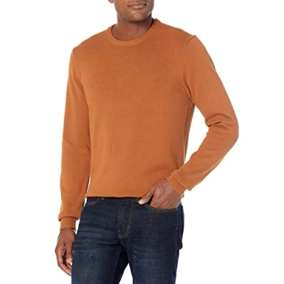 Abbildung von Amazon Essentials Herren Pullover mit Rundhalsausschnitt (in Übergrößen erhältlich), Rostfarben, M